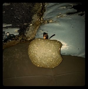 Gold Apple Clutch Purse